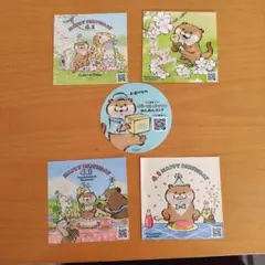 可愛い嘘のカワウソ ステッカー5枚まとめ売り