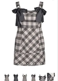 リリーエミュリ Ribbon Check Onepiece