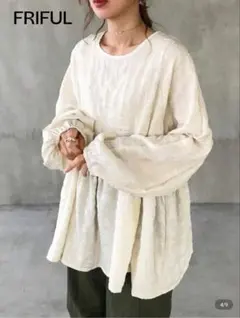 【新品】SHEIN ベージュ長袖ブラウス XL〜3L