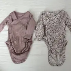 H&M オーガニックコットン ロンパース 2枚セット