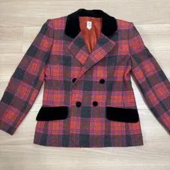 Ungaro チェック柄 ダブルブレストジャケット アンティーク