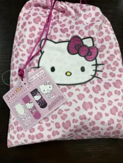 新品　ヒョウ柄キティ　靴下セット　23-25