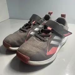 adidas グレー ピンク スニーカー　19cm