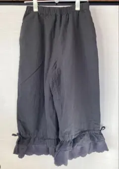 SM2サマンサモスモス 裾レースペチパンツ　チャコール 　【新品未使用タグ付き】