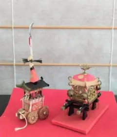 ミニチュア山車・御所車 置物 4点セット - メルカリ