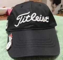新品 格安/タイトリスト キャップ 夏秋用/黒 マーカー付!ゴルフ帽子のサムネイル
