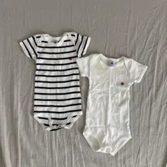 プチバトー　ボディースーツ　2枚セット