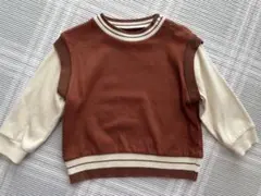 ocean&ground レイヤード 茶色 トレーナー 90サイズ