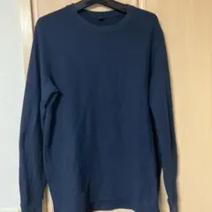 トレーナー　ユニクロ　UNIQLO ワッフル生地XL 紺