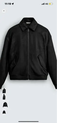 ZARA フェイクスエードキルティングジャケットL