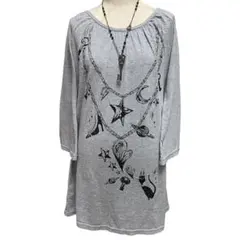 Y2K プリント ロングT ダークコアダークコケット 00s ホラゲ平成ギャル