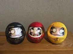 郷土玩具 だるま 3体セット 縁起物 置物 無印良品 福缶 達磨