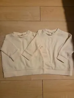 EL FIN DOLL ベビー 長袖Tシャツ 2枚セット白　ホワイト