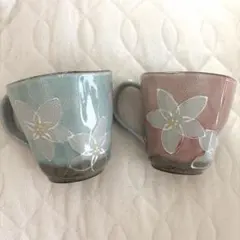花柄 マグカップ 2個セット
