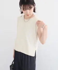 グリーンパークス　Petit Fleur ノースリリネンライクニットのサムネイル