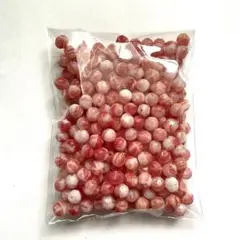 チェコビーズファイアポリッシュ(白×赤)