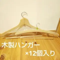 【美品】木製衣類ハンガー 12個セット