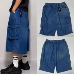 00s Airwalk 4L デニム カーゴパンツ バギー ショーツ 極太のサムネイル