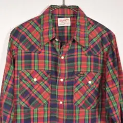 Wrangler ラングラー チェック長袖ウエスタンシャツ PRE-SHRUNK