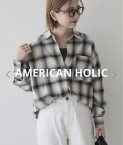 新品／ AMERICAN HOLIC★ビエラ起毛チェックシャツ　Mサイズ