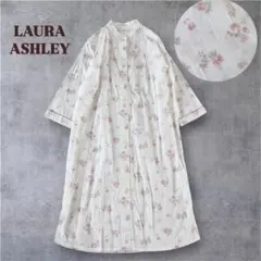 9【美品】ローラアシュレイ　フラワープリント　ワンピース　ルームウェア　日本製のサムネイル