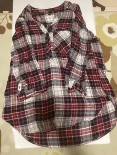 FOREVER 21チェック柄 五分袖シャツ 赤・白 Sサイズ