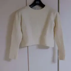 SLOBE IENA アイボリーリブニット