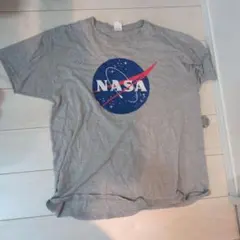 NASA ロゴ プリント Tシャツ グレー