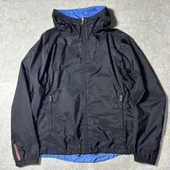 美品 プラダ スポーツ リブ切替 ギャザー ナイロン ジャケット 黒 40 PRADA - 本物 美品 プラダ スポーツ リブ切替 ギャザー ナイロン