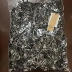 r.p.s コットンボイルプリントギャザースカート ブラック