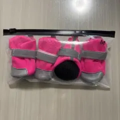 犬用靴 Mサイズ ピンク 滑り止め付き