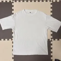 ユニクロ エアリズムコットンオーバーサイズTシャツ M ホワイト 白