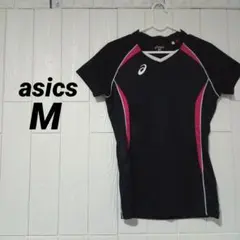 【最終価格】 asics Mサイズ バレーボールシャツ 黒ピンク