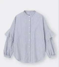 GUストライプシャツ　オフィスカジュアルシャツ