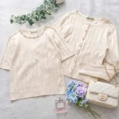 クリアインプレッション ꕤ アンゴラ混 ニットアンサンブル カーディガン 3