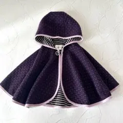 Cody Coby ベビーM ポンチョ パープルドット模様