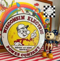 レディキロワット④ ブリキ看板　アメリカン雑貨　アメリカンフェンス　ガレージ