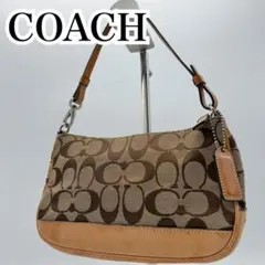 コーチ COACH アクセサリーポーチ ワンショルダー シグネチャー ブラウン