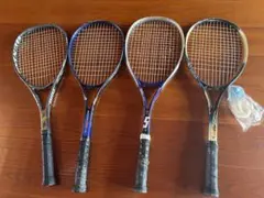 ソフトテニスラケット　4本まとめ売り　ケース有り