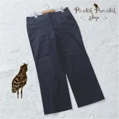 【ヒューマンウーマン】パンツ　クロップドパンツ　カジュアルパンツ　ストライプ柄
