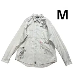 Bohemians ハンドペイント シャンブレーシャツ M 落書き 日本製のサムネイル