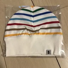 【新品未使用】ベビー用ストライプ帽子