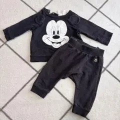 H&M ミッキー スウェット セットアップ 2~4M