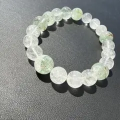 水晶 グリーンファントム デザインブレスレット 天然石ブレスレット