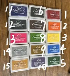 ウェルカムツリー　スタンプ台5個セット　ウェディング　朱肉