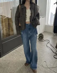 WILLFULLY リバーシブルカーディガン/ モカ