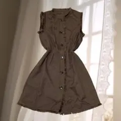 森ガール フェアリーグランジ ノースリーブワンピース フリンジ 平成 00s