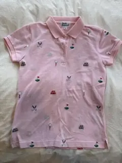 Jack Bunny!! ゴルフモチーフポロシャツ サイズ0 ピンク