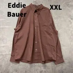 エディーバウアー USA古着 定番 チェック柄 長袖シャツ 赤系 【6065】