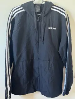 adidas ブラック ナイロンジャケット M